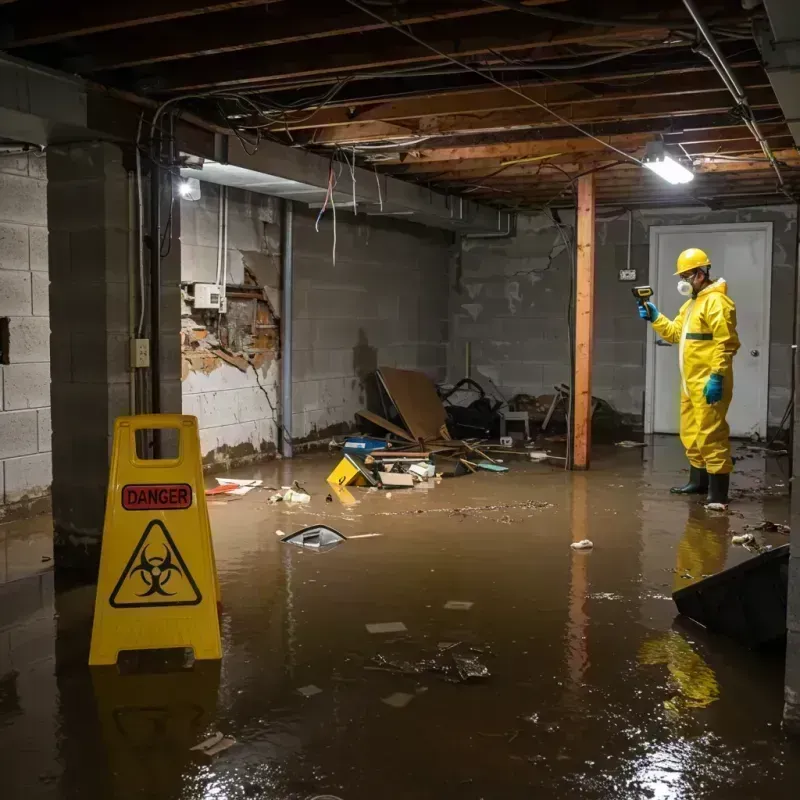 Flooded Basement Electrical Hazard in Wymore, NE Property